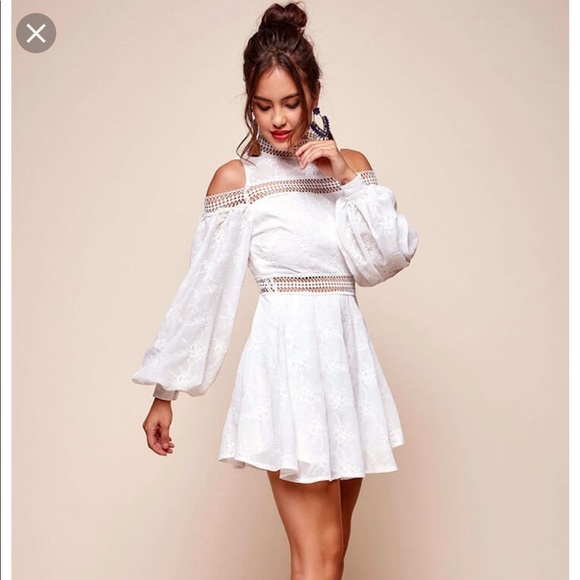 NWT Ellis Open Back Dressy Floral dress WHITE - Picture 2 of 8